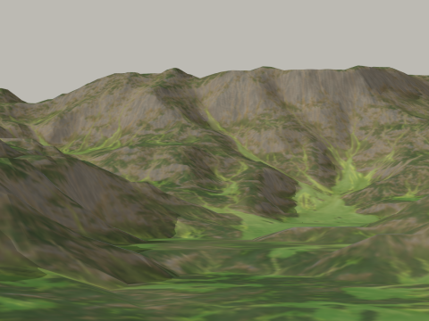 Heuvelachtig landschap gedomineerd door watererosie in karstgebieden SketchUp-model 3D Model