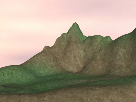Modern rockery landscape mountain SU model 3D Model