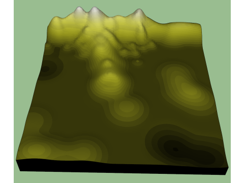 Modelo SU para cadeias de montanhas temperadas e desertos Modelo 3D