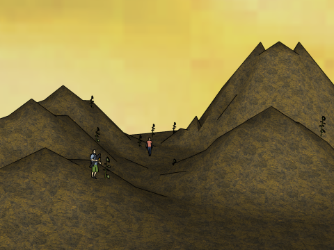 Berge, Hügel, Hochebenen, Ebenen, Hügel, Bäche, SketchUp-Modell 3D Modell