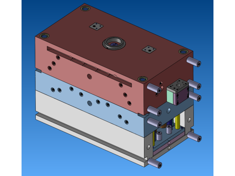 自動車フロントバンパーボディ金型設計UGステップ 3Dモデル