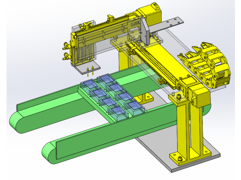Mecanismo de inspección de conductividad móvil en dirección XYZ Modelo 3D