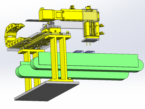 Mecanismo de inspección de conductividad móvil en dirección XYZ Modelo 3D