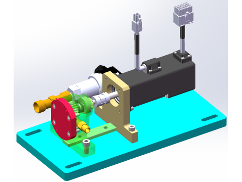 Bomba dosadora de engrenagens SolidWorks 3D Modelo 3D