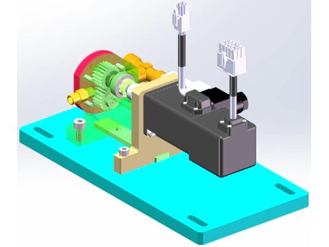Gear metering pump SolidWorks 3D 3D Model