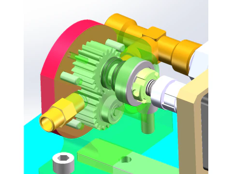 Gear metering pump SolidWorks 3D 3D Model