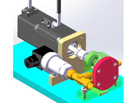 Gear metering pump SolidWorks 3D 3D Model