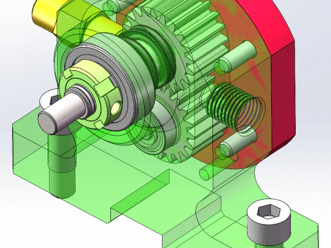 Gear metering pump SolidWorks 3D 3D Model