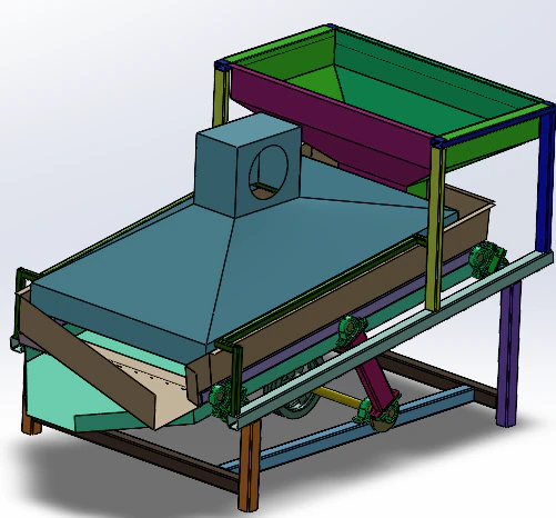 Grain vibrating screen SW 3D 3D Model .c4d .max .obj .3ds .fbx .stl .blend 