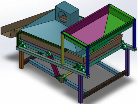 Grain vibrating screen SW 3D 3D Model