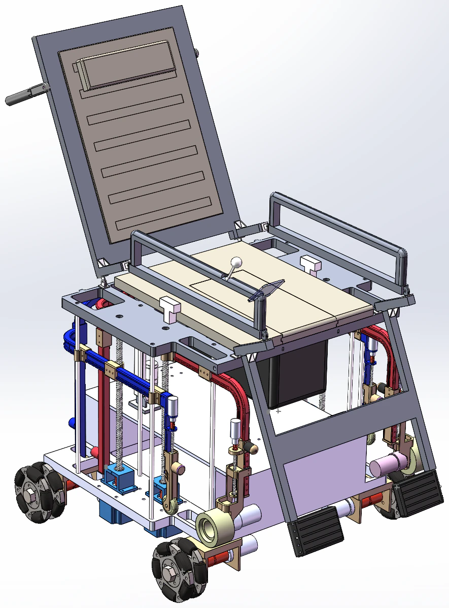 Progettazione intelligente della struttura della sedia a rotelle per disabili in piedi e riabilitazione camminata SW 3D Modello 3D .c4d .max .obj .3ds .fbx .stl .blend 