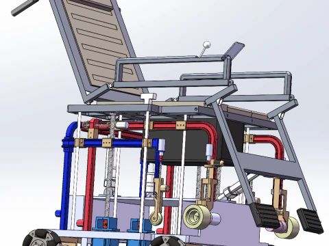 Progettazione intelligente della struttura della sedia a rotelle per disabili in piedi e riabilitazione camminata SW 3D Modello 3D