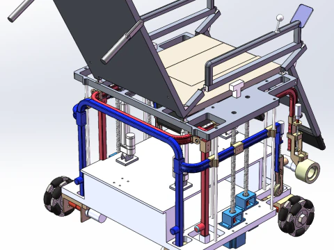 Progettazione intelligente della struttura della sedia a rotelle per disabili in piedi e riabilitazione camminata SW 3D Modello 3D