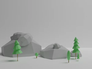 low poly bg 3D Model