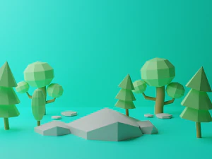 自然低聚模型 3D 模型