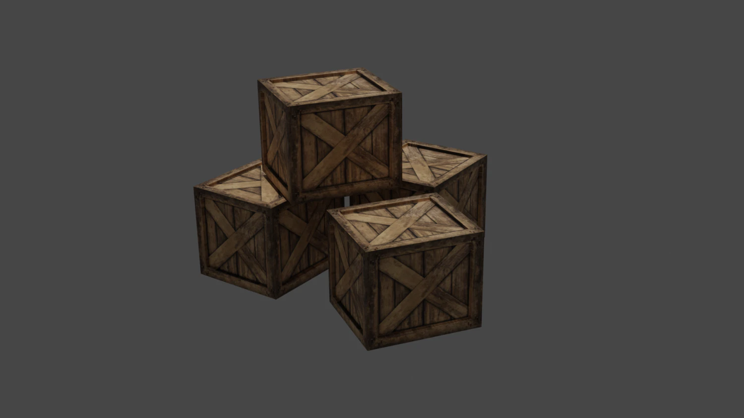 wood box 3D Model .c4d .max .obj .3ds .fbx .stl .blend