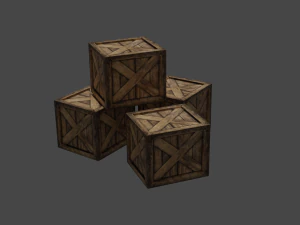 scatola di legno Modello 3D