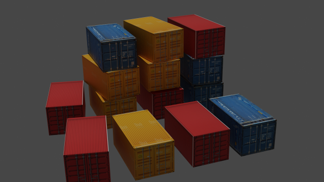 container on pubg 3Dモデル .c4d .max .obj .3ds .fbx .stl .blend 