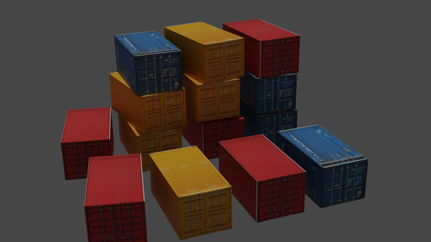 container on pubg 3D Model .c4d .max .obj .3ds .fbx .stl .blend 