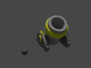 cannon 3d model 3D Model