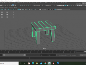 Wooden stool 3D Model
