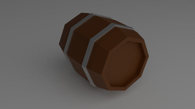 free barrel low-poly 3D Модель .c4d .max .obj .3ds .fbx .stl .blend 