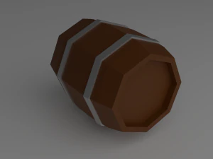 free barrel low-poly 3D Model