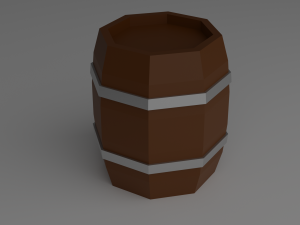 free barrel low-poly 3D Модель