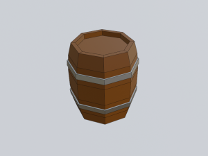 free barrel low-poly 3D Модель