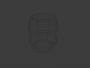 free barrel low-poly 3D Модель