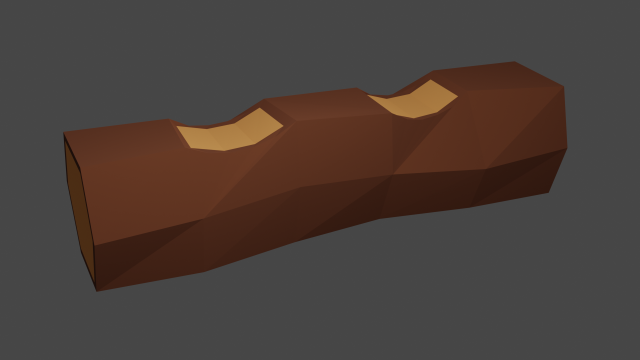 low-poly log bench 3D Model .c4d .max .obj .3ds .fbx .stl .blend 