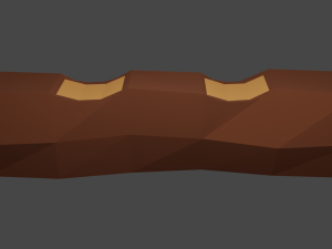 low-poly log bench 3D Model