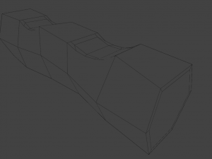 low-poly log bench 3D Model