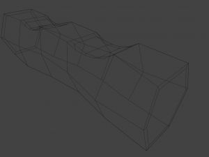 low-poly log bench 3D Model