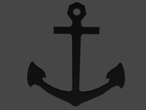 low-poly anchor Model 3D