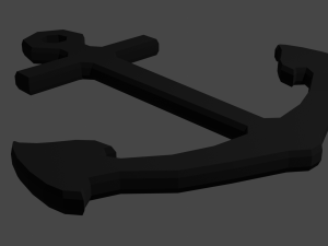 low-poly anchor 3Dモデル