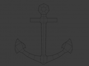 low-poly anchor 3Dモデル