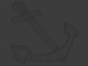 low-poly anchor 3Dモデル