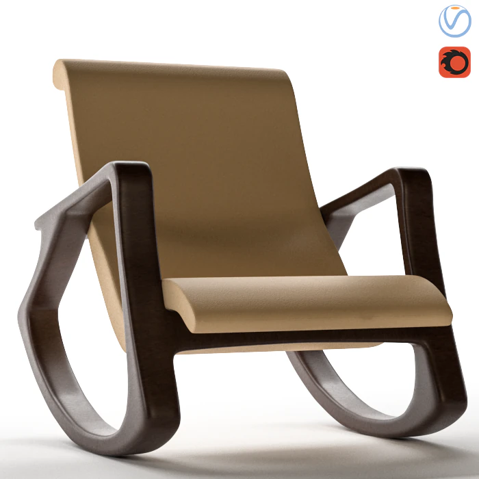 leather swivel armchair 3D Model .c4d .max .obj .3ds .fbx .stl .blend