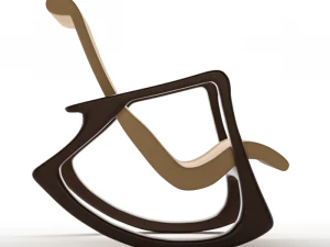 leather swivel armchair 3D Model