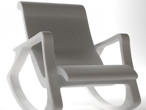 leather swivel armchair 3D 모델
