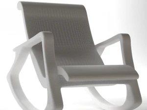 leather swivel armchair 3D Model
