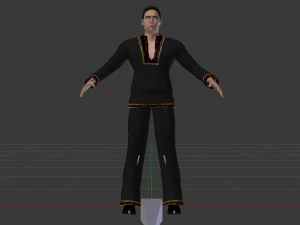 Male in Boho 3D Model