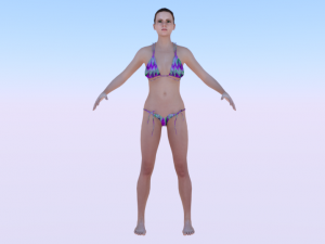 A Woman in a Bikini 01 3D Models