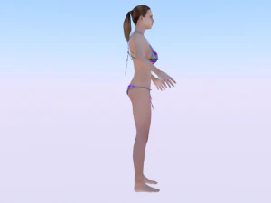 A Woman in a Bikini 01 3D Model