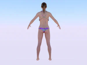 A Woman in a Bikini 01 3D Model