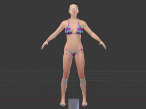 A Woman in a Bikini 01 3D Model