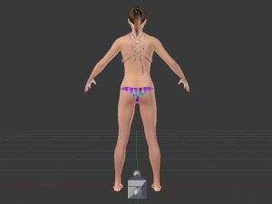 A Woman in a Bikini 01 3D Model