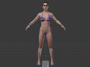 A Woman in a Bikini 01 3D Model