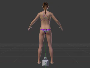 A Woman in a Bikini 01 3D Model